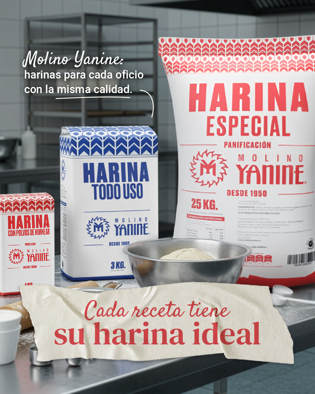 Molino Yanine Facebook ad: No todas las harinas son iguales.