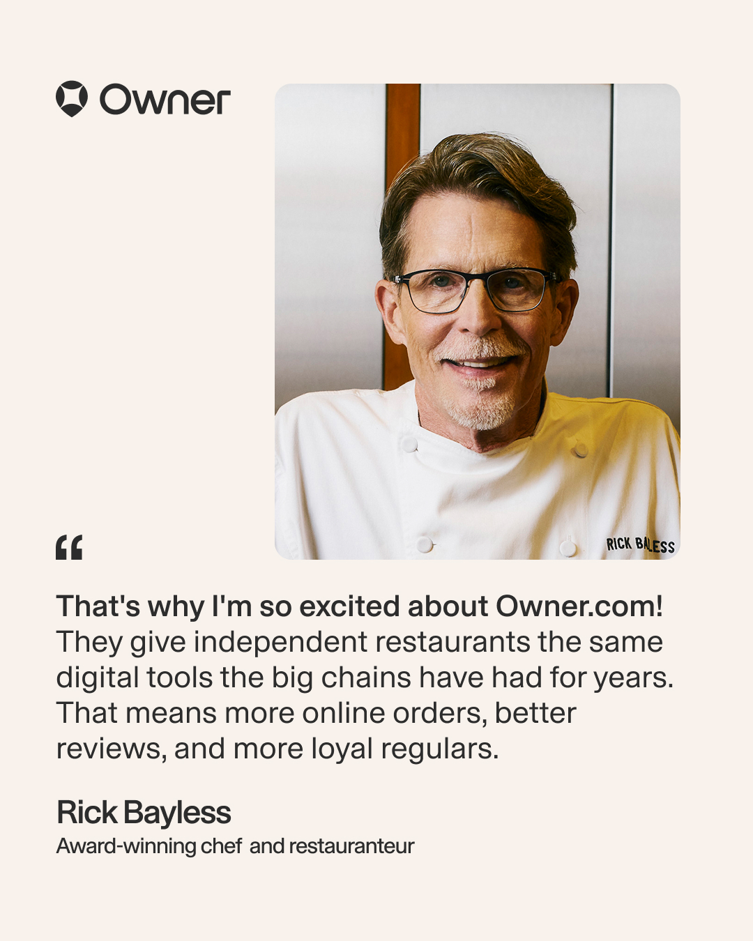 Chef Rick Bayless Facebook ad: Get more direct online orders!