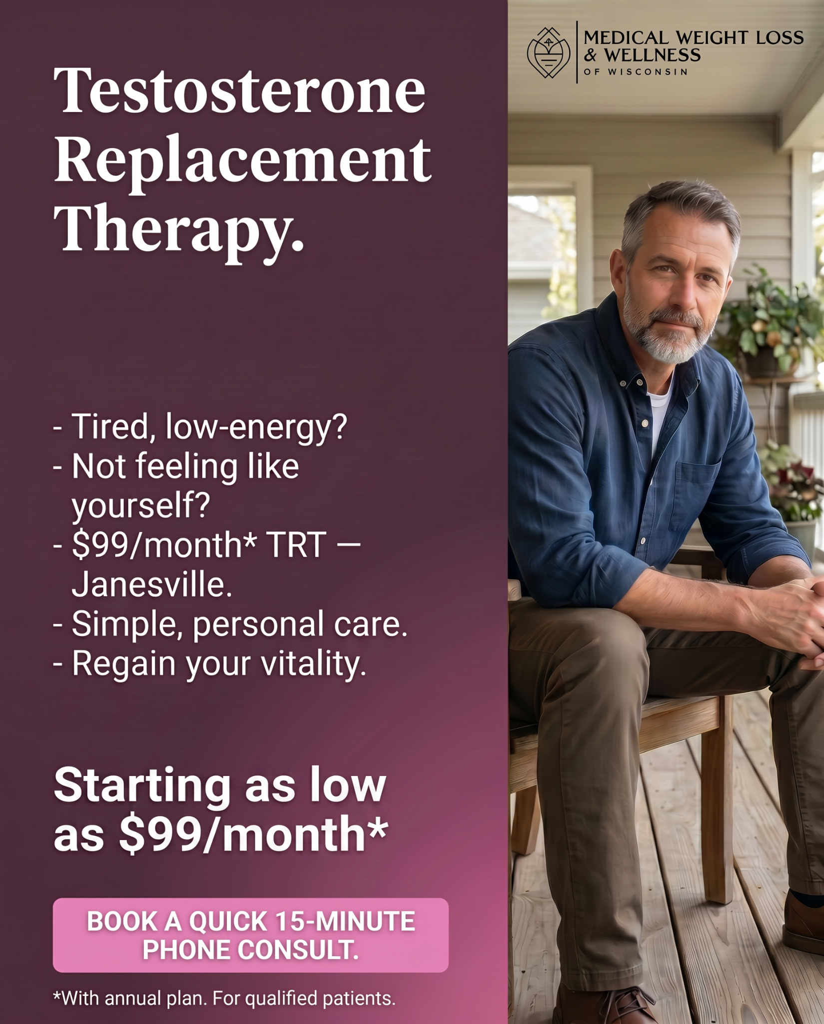 Medical Weight Loss and Wellness of Wisconsin Facebook ad: Get Yourself Back On Track
