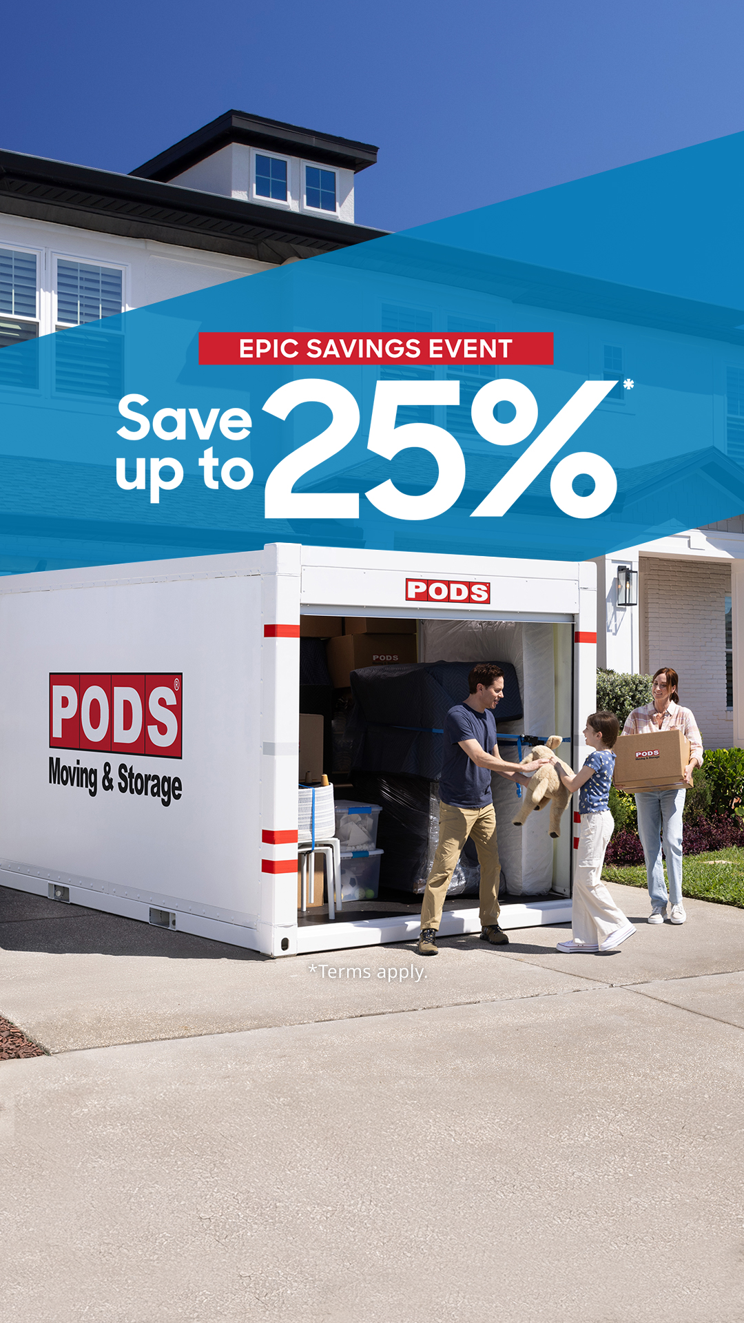 PODS Moving & Storage Facebook ad