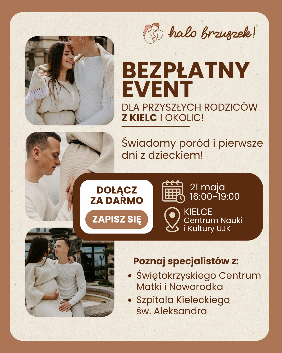 Halo Brzuszek Facebook ad: Halo Brzuszek Kielce 21.05