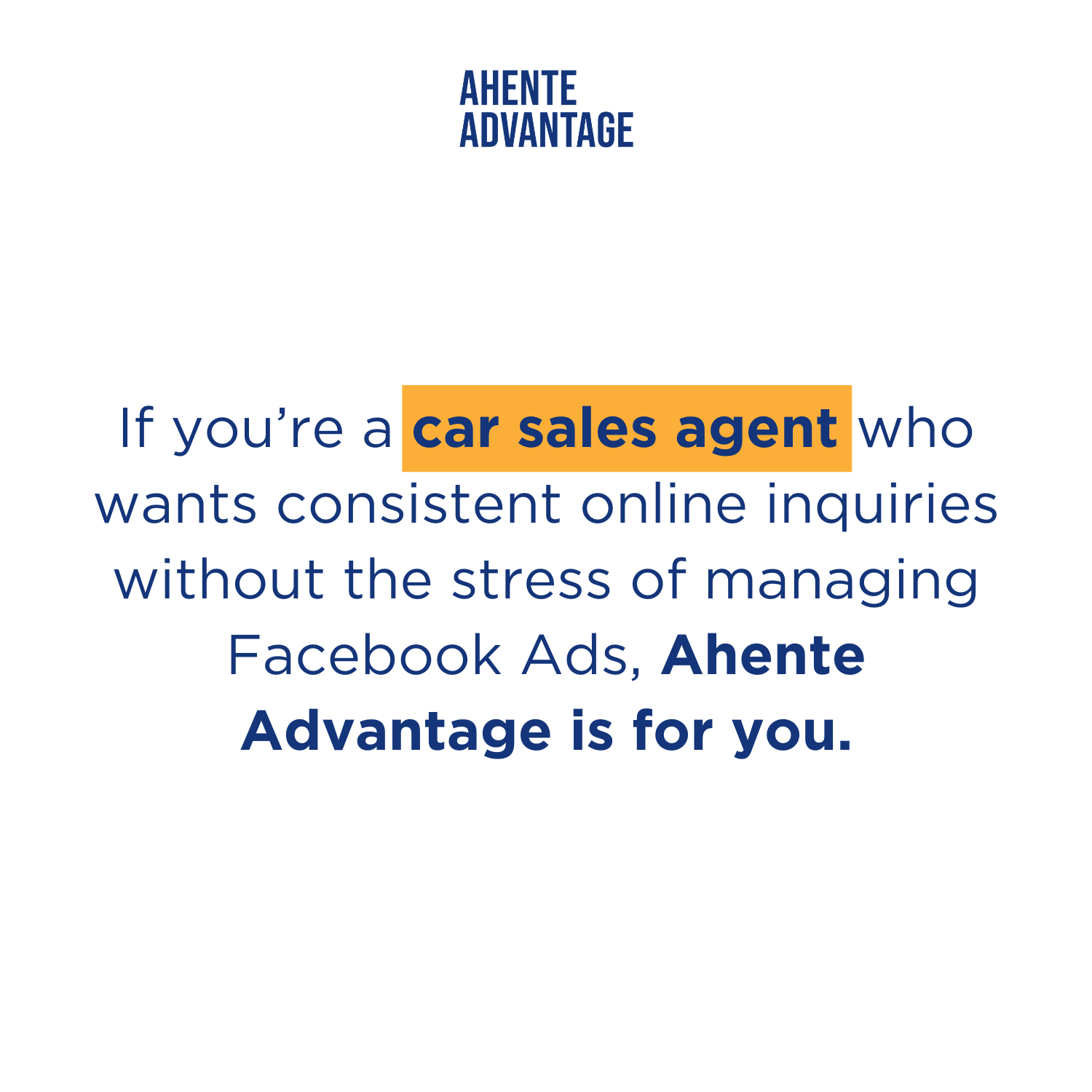 Ahente Advantage Facebook ad