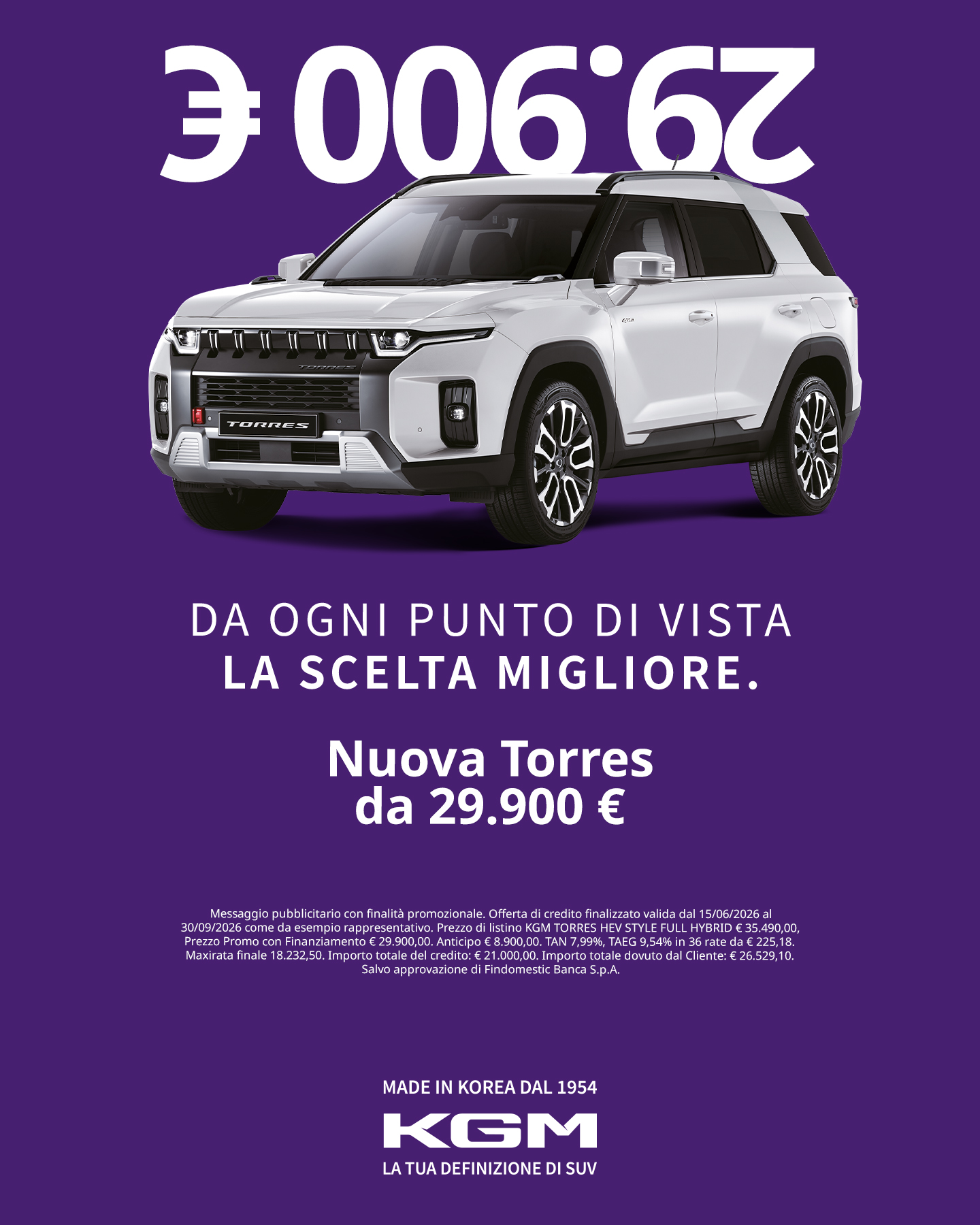 KGM Italia Facebook ad: Vivi la città in elettrico.