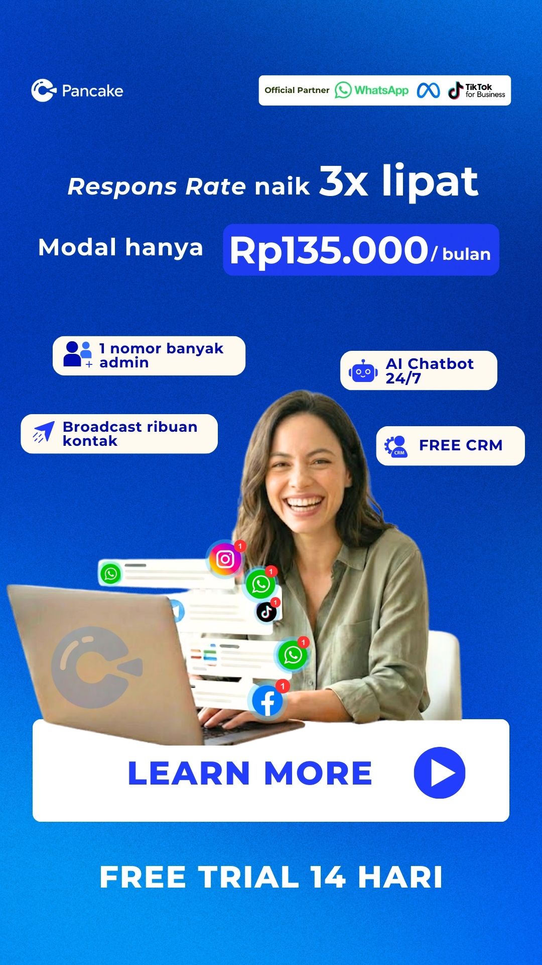 Pancake.id Facebook ad