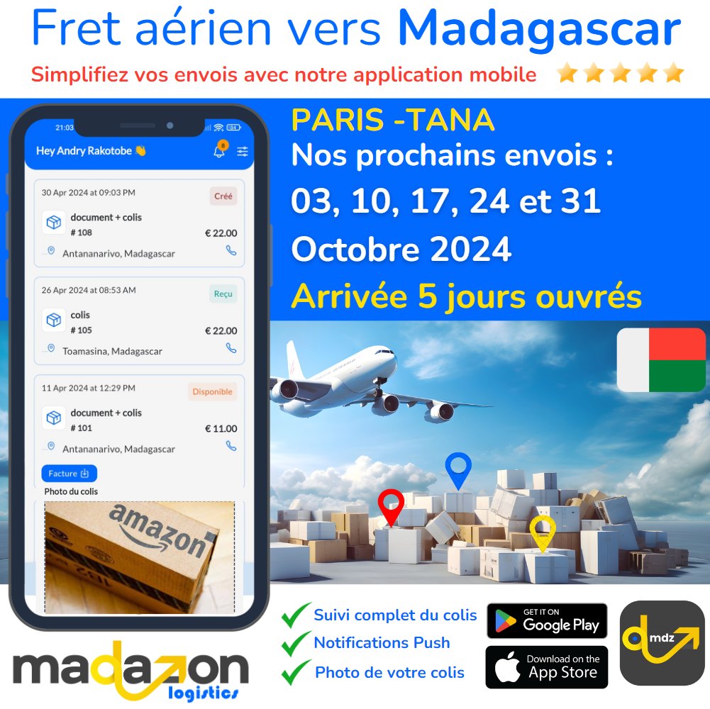 Madazon logistics Facebook ad: ๐ก๐ข๐ฆ ๐ฃ๐ฅ๐ข๐๐๐๐๐ก๐ฆ ๐๐ฬ๐ฃ๐๐ฅ๐ง๐ฆโฆ