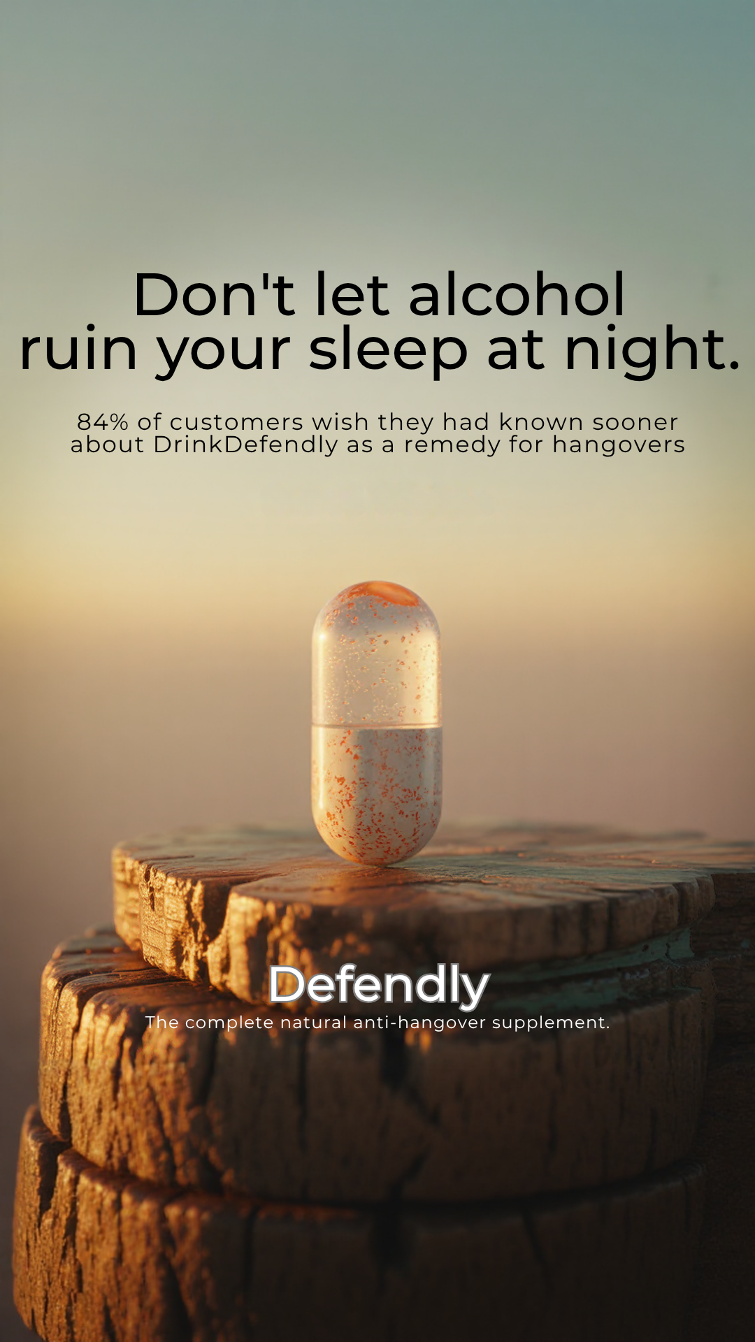 DrinkDefendly Facebook ad: Better Sleep After Alcohol