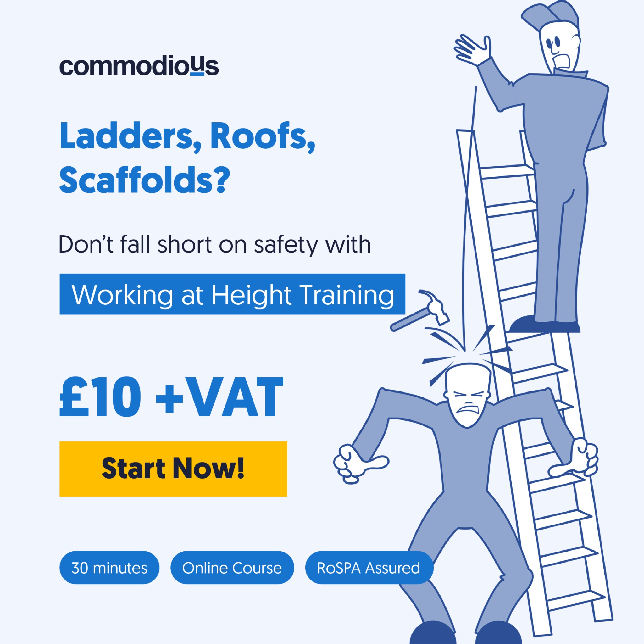 Commodious Training Facebook ad: Working At Height Course