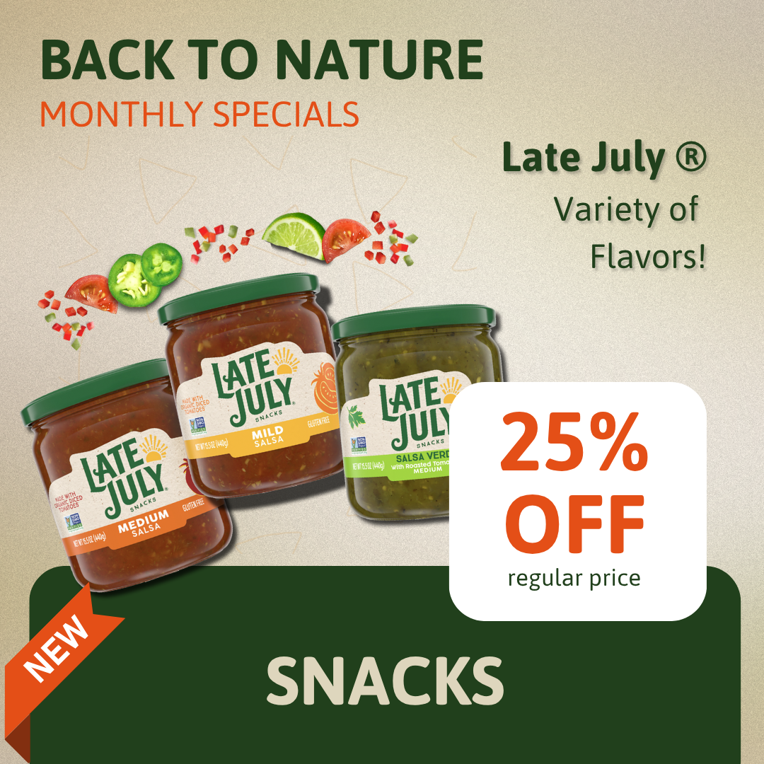 Back To Nature Facebook ad: July savings at Back To Nature in Indiana…