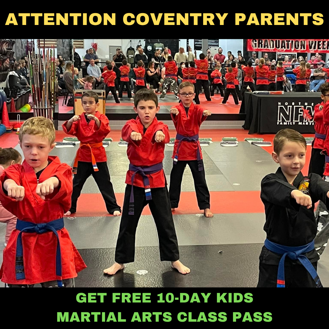 Northeast Family Martial Arts Facebook ad: Want a FREE 10-Day, Kids Martial Arts Class Pass?