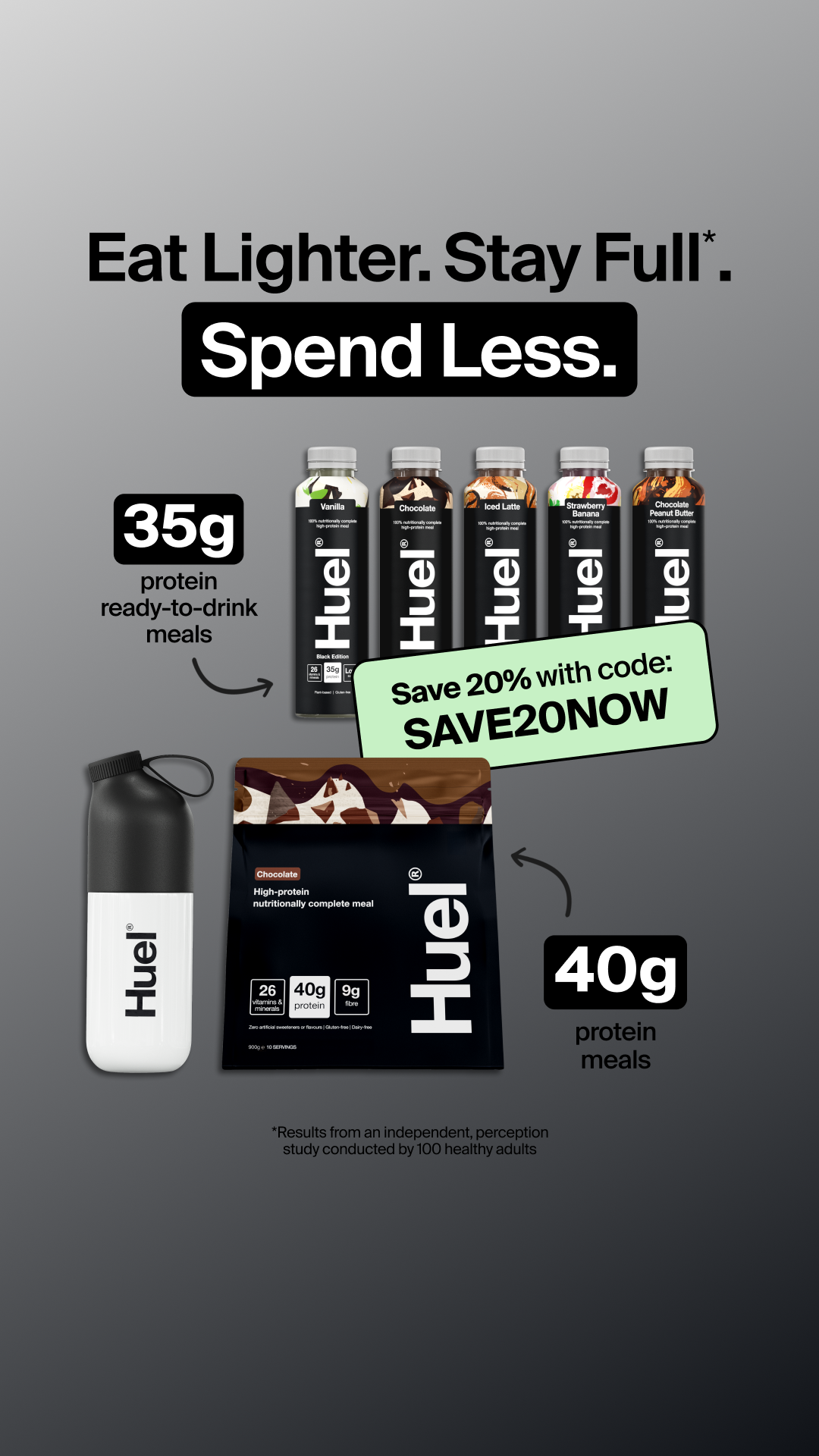 Huel Facebook ad