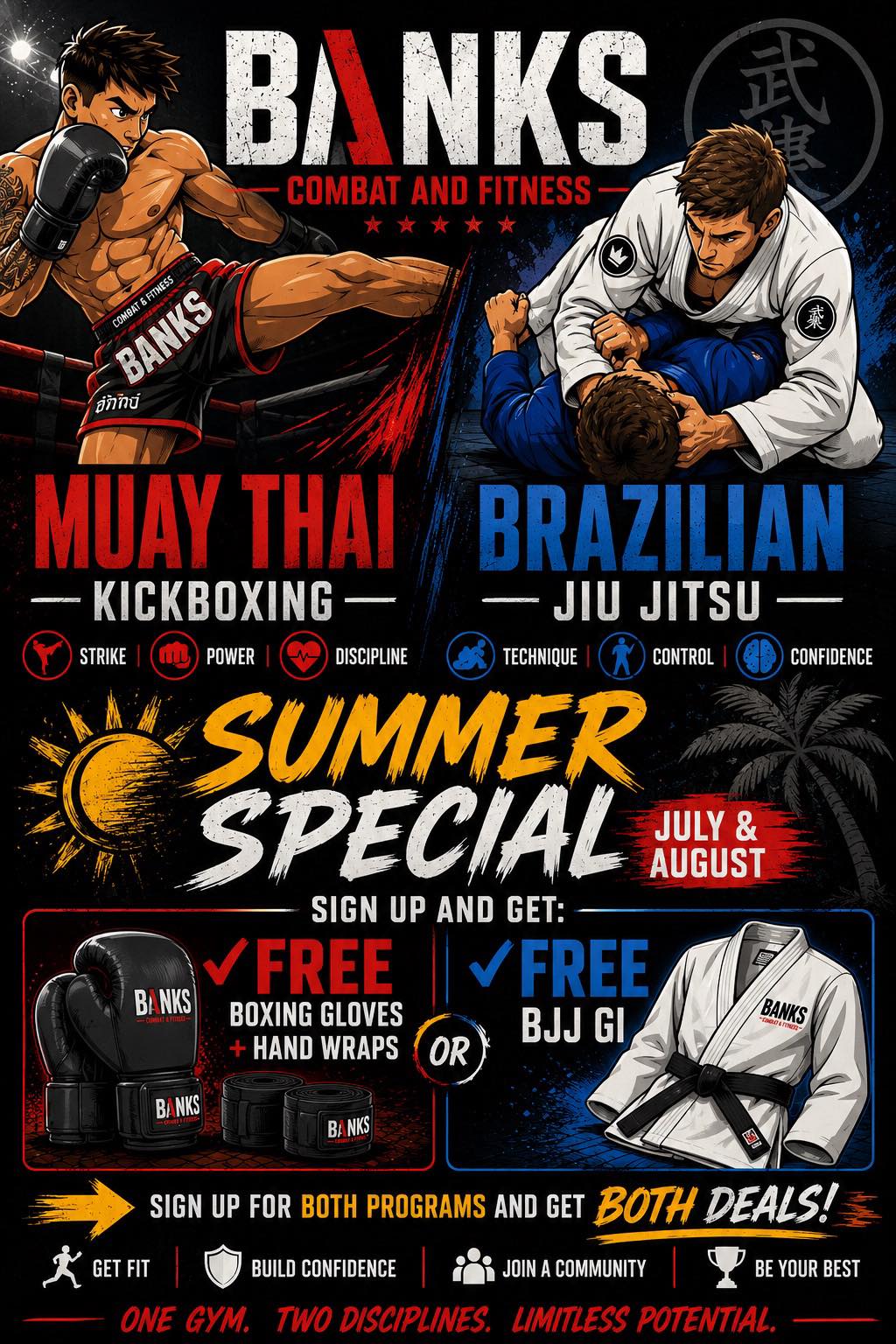 Banks Combat and Fitness Facebook ad