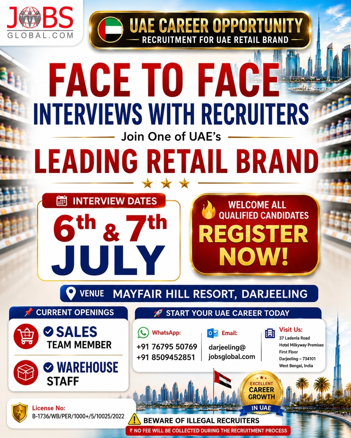 Jobsglobal.com Darjeeling India Facebook ad