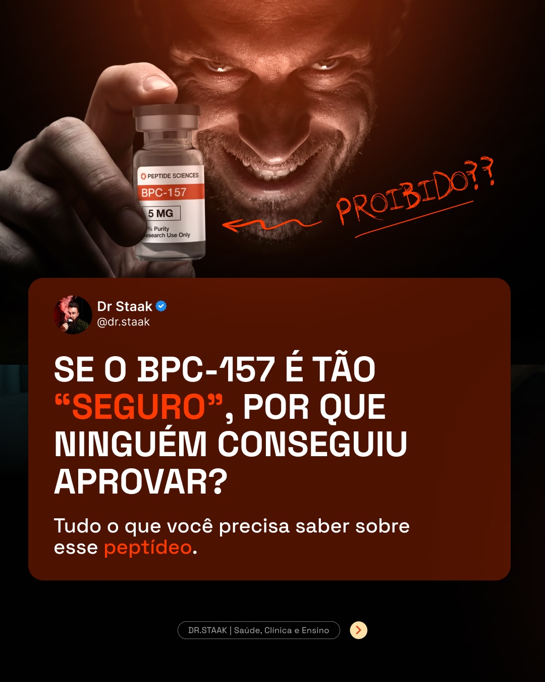 Dr. Marcos Staak Jr. Facebook ad: Peptídeos viram moda rápido porque prometem encurtar…