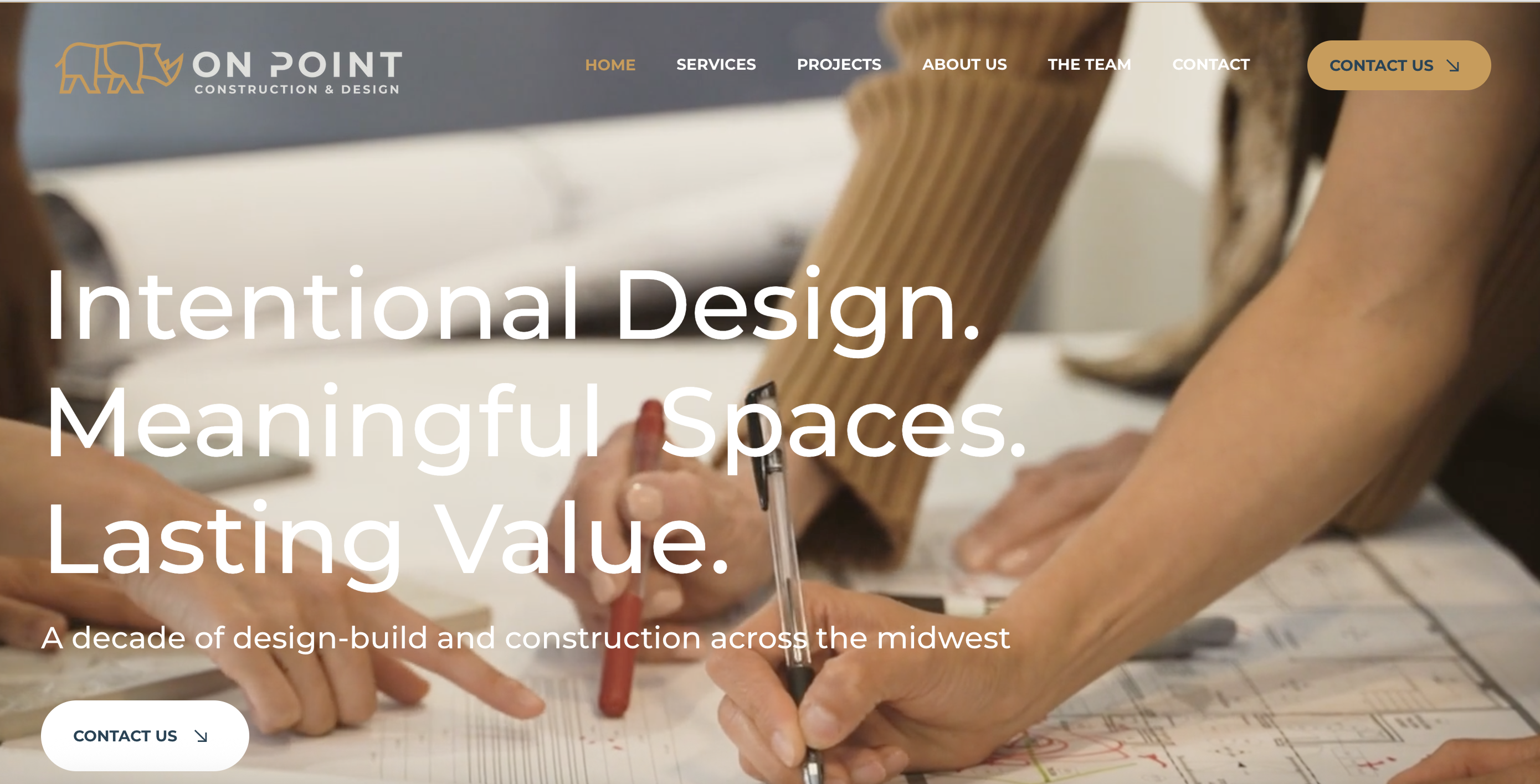 On Point Construction Management Facebook ad: CONSTRUCTION & DESIGN