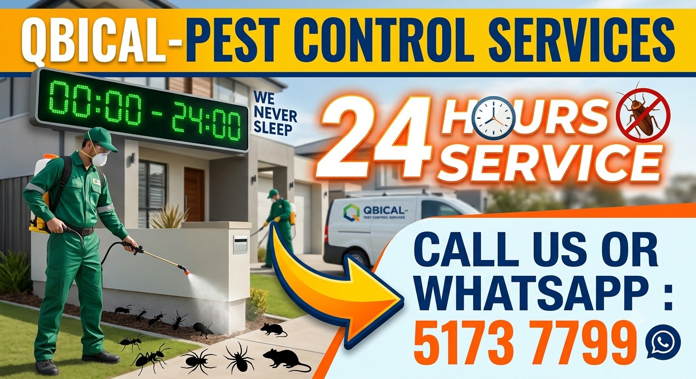 Pest control Facebook ad: 24/7 Pest Control Services in Doha