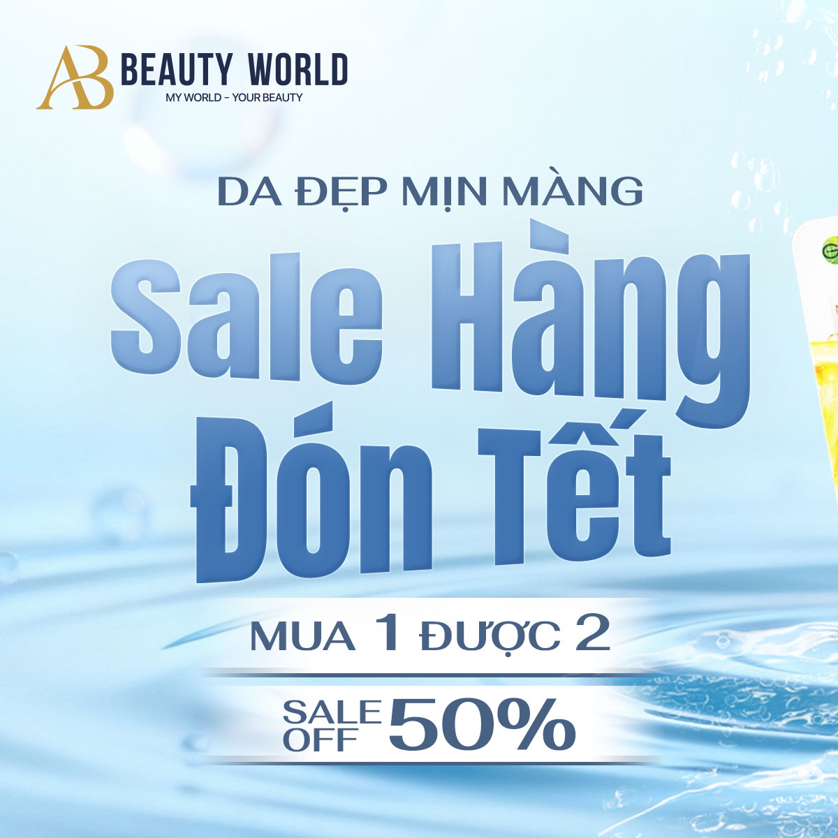 AB Beauty World Facebook ad: DA ĐẸP MỊN MÀNG - SĂN HÀNG ĐÓN…