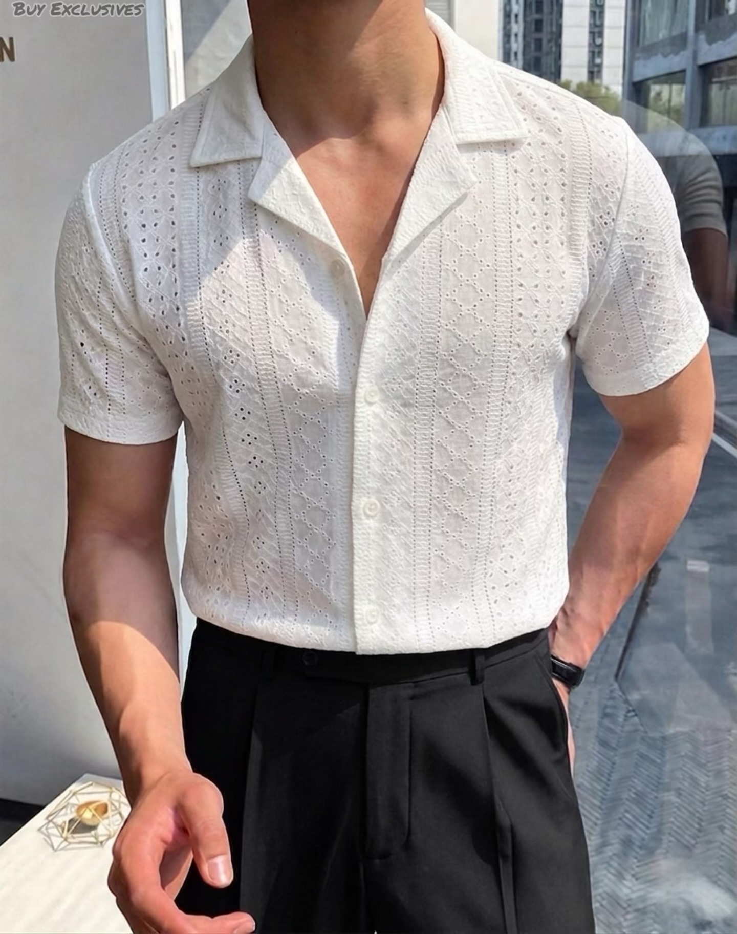 Buy Exclusives Facebook ad: Premium Textured Summer Shirt