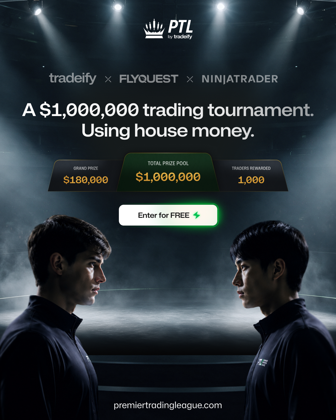 Tradeify Facebook ad: Free to enter Seven figures in rewards