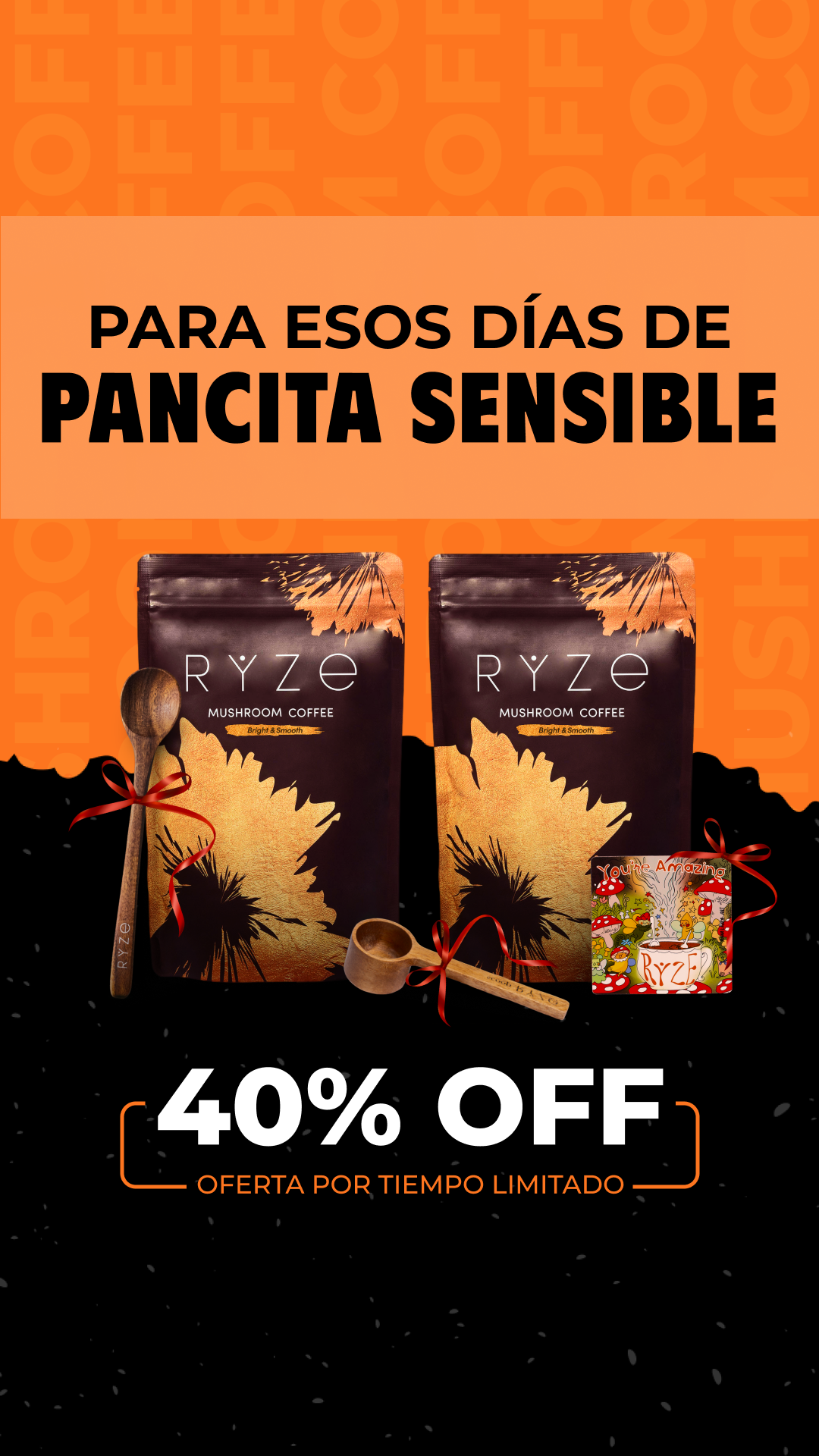 RYZE Superfoods Facebook ad