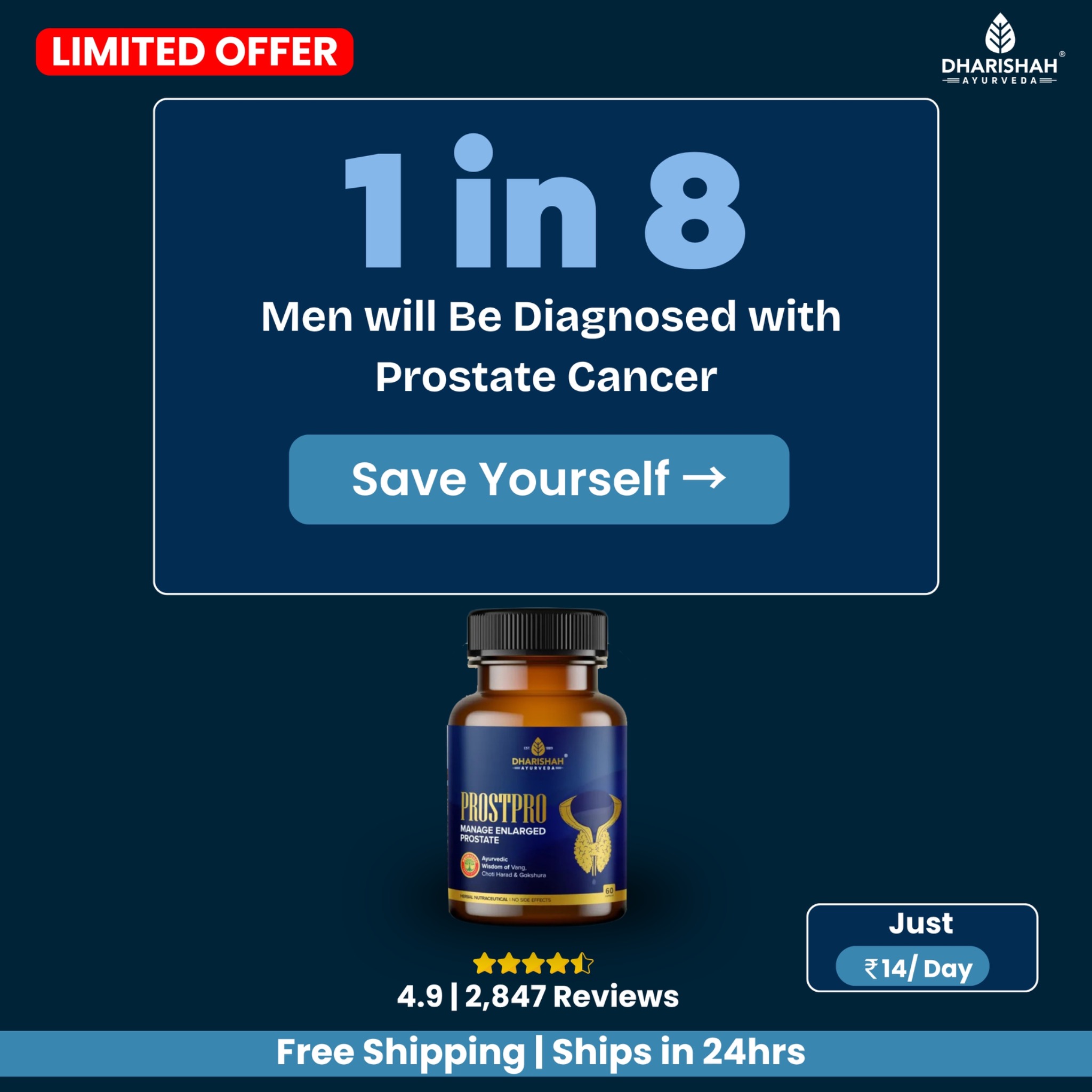 Dharishah Ayurveda Facebook ad