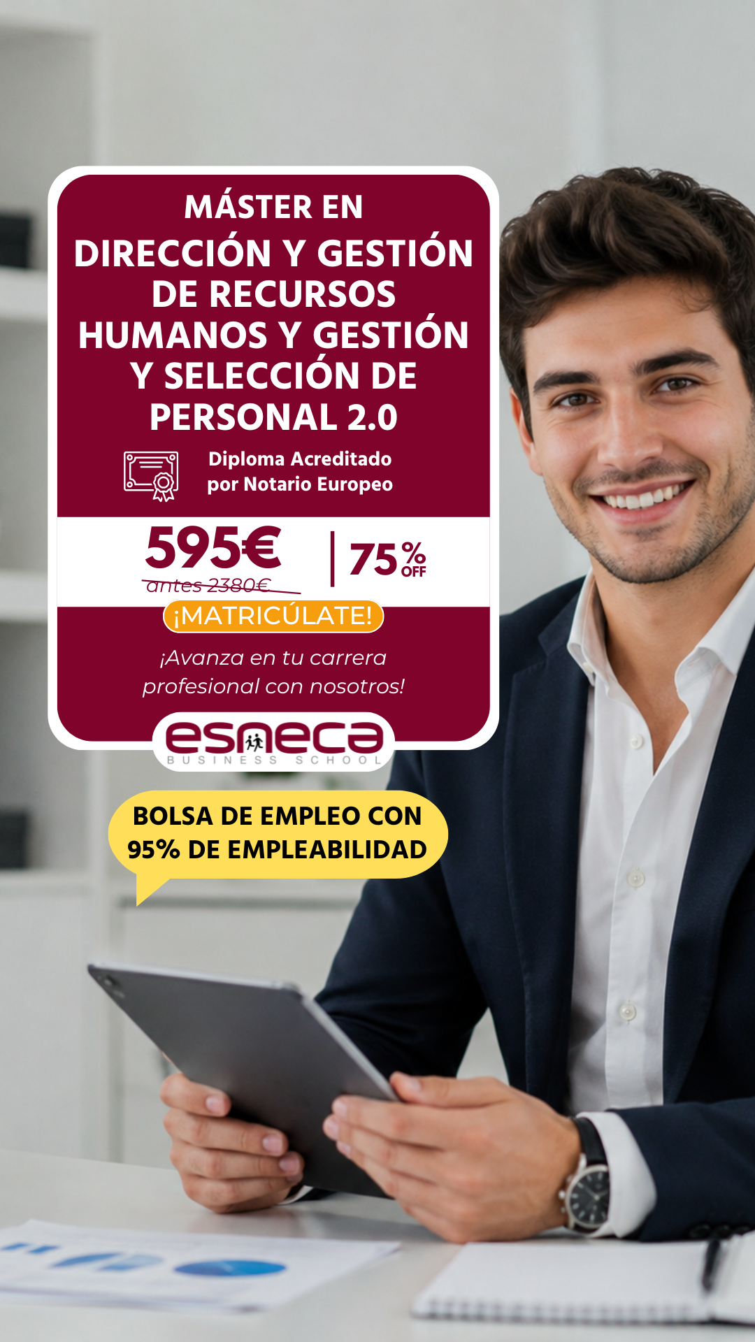 Grupo Esneca Europa Facebook ad from Jun 23, 2026