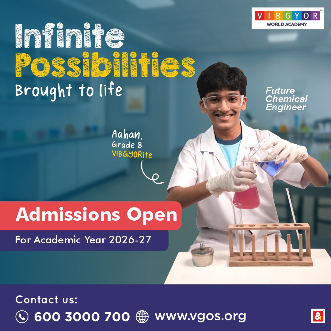 VIBGYOR Group of Schools Facebook ad from Nov 4, 2025