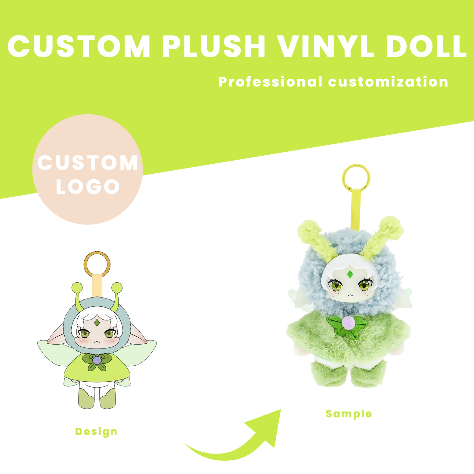 Gaopengtoys Facebook ad: Custom Plush Vinyl Dolls