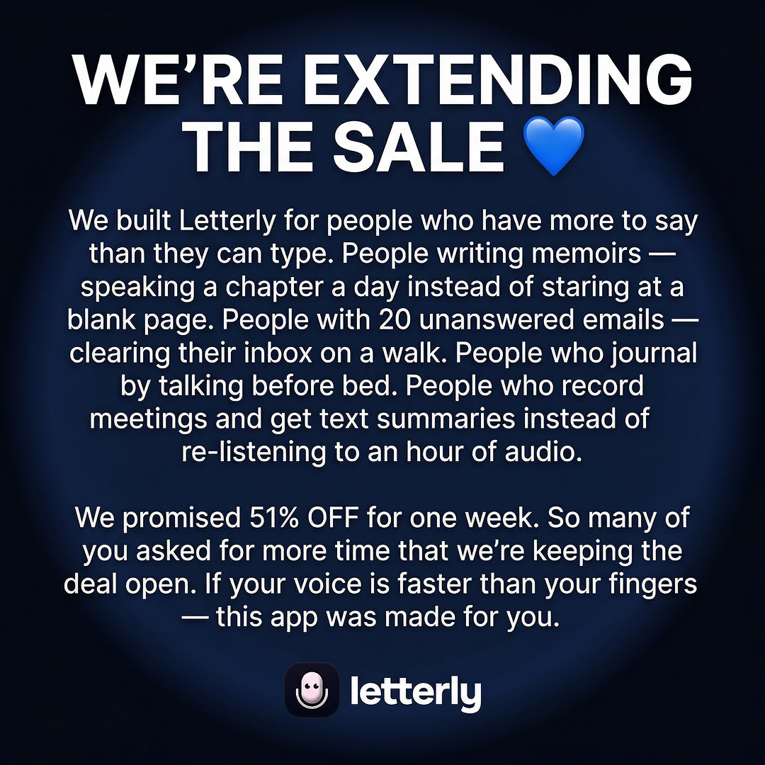 Letterly Facebook ad