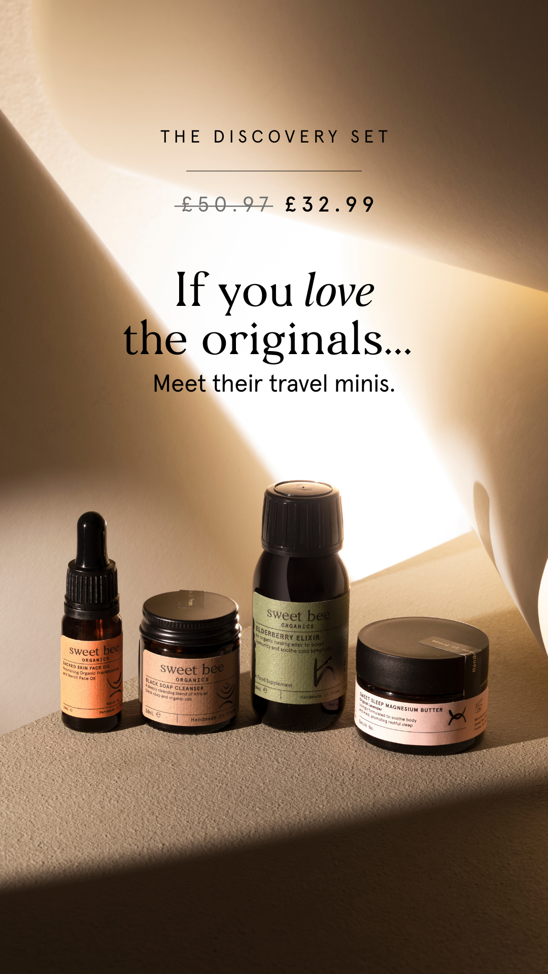 Sweet Bee Organics Facebook ad