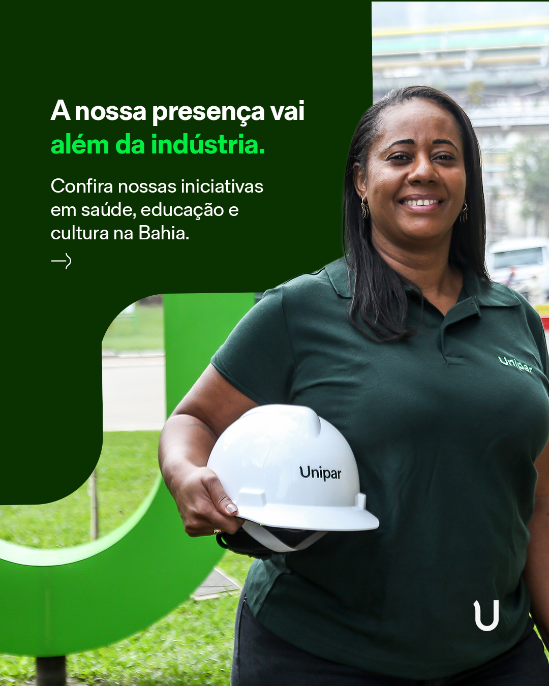 Grupo Unipar Facebook ad: Na Bahia, nossa presença vai além da indústria.
