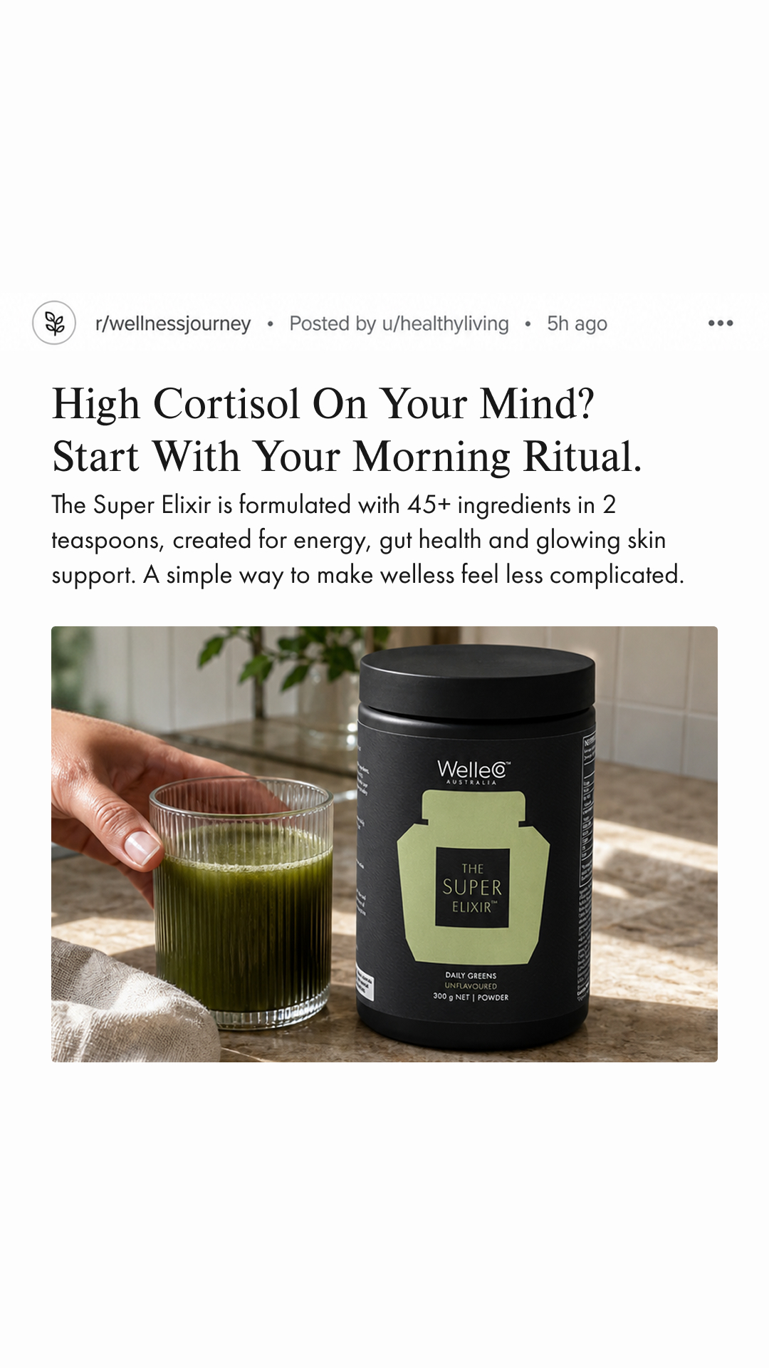 WelleCo Facebook ad