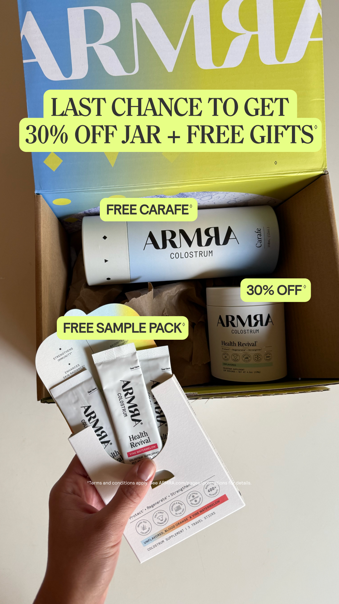 ARMRA Facebook ad