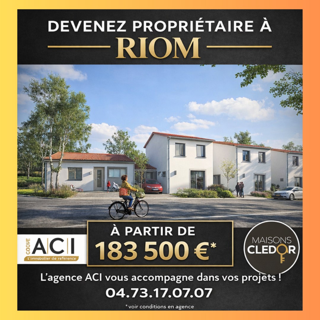 Groupe ACI Facebook ad: LANCEMENT COMMERCIAL A RIOM, Proche centre-ville!