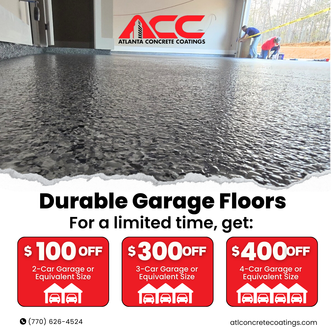 Atlanta Concrete Coatings Facebook ad: Click for FREE Estimate!