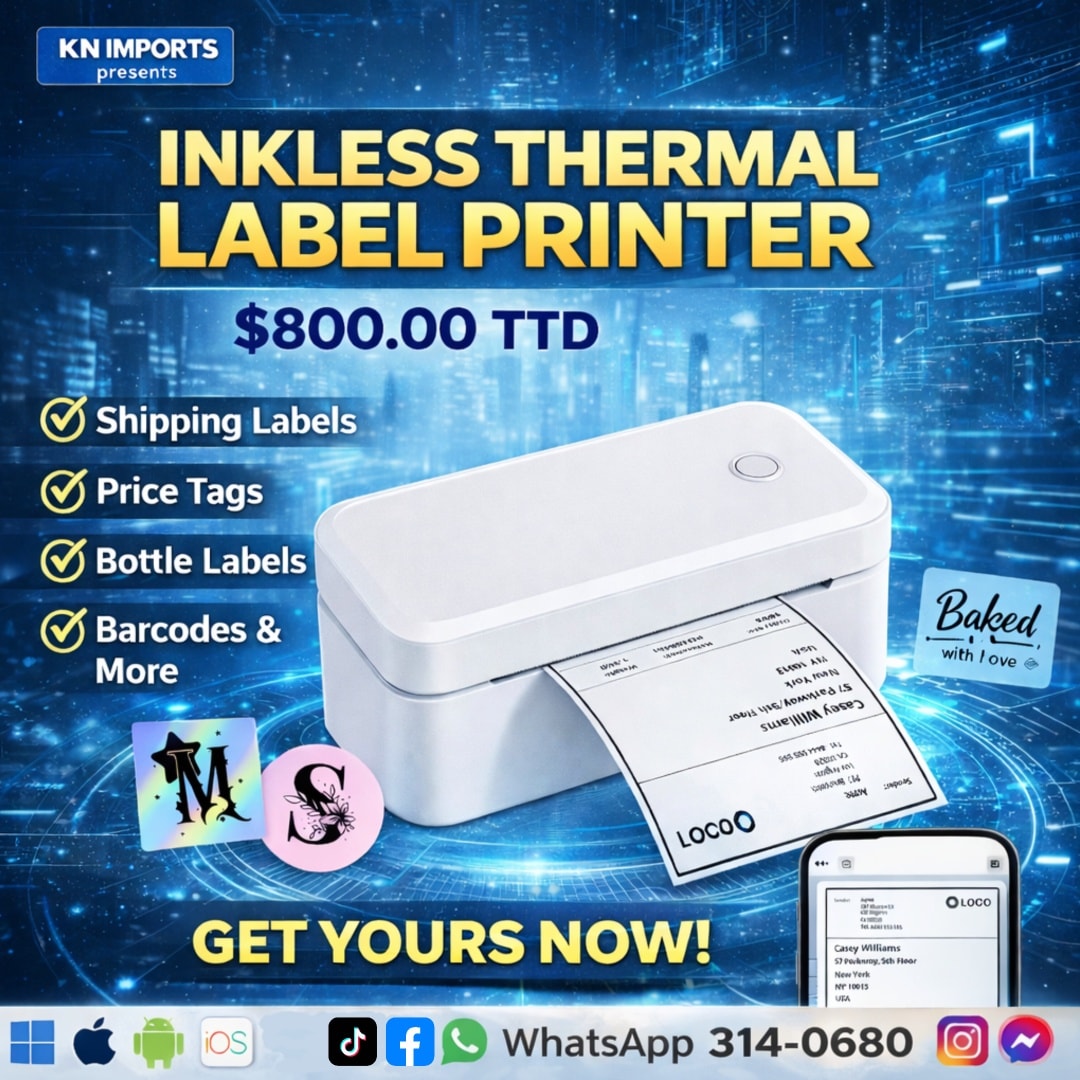 KN Imports Facebook ad: Inkless Thermal Label Printer $800.00