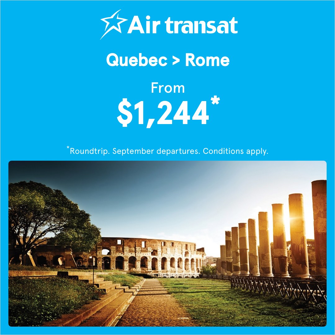 Air Transat Facebook ad: Embark on a new adventure!