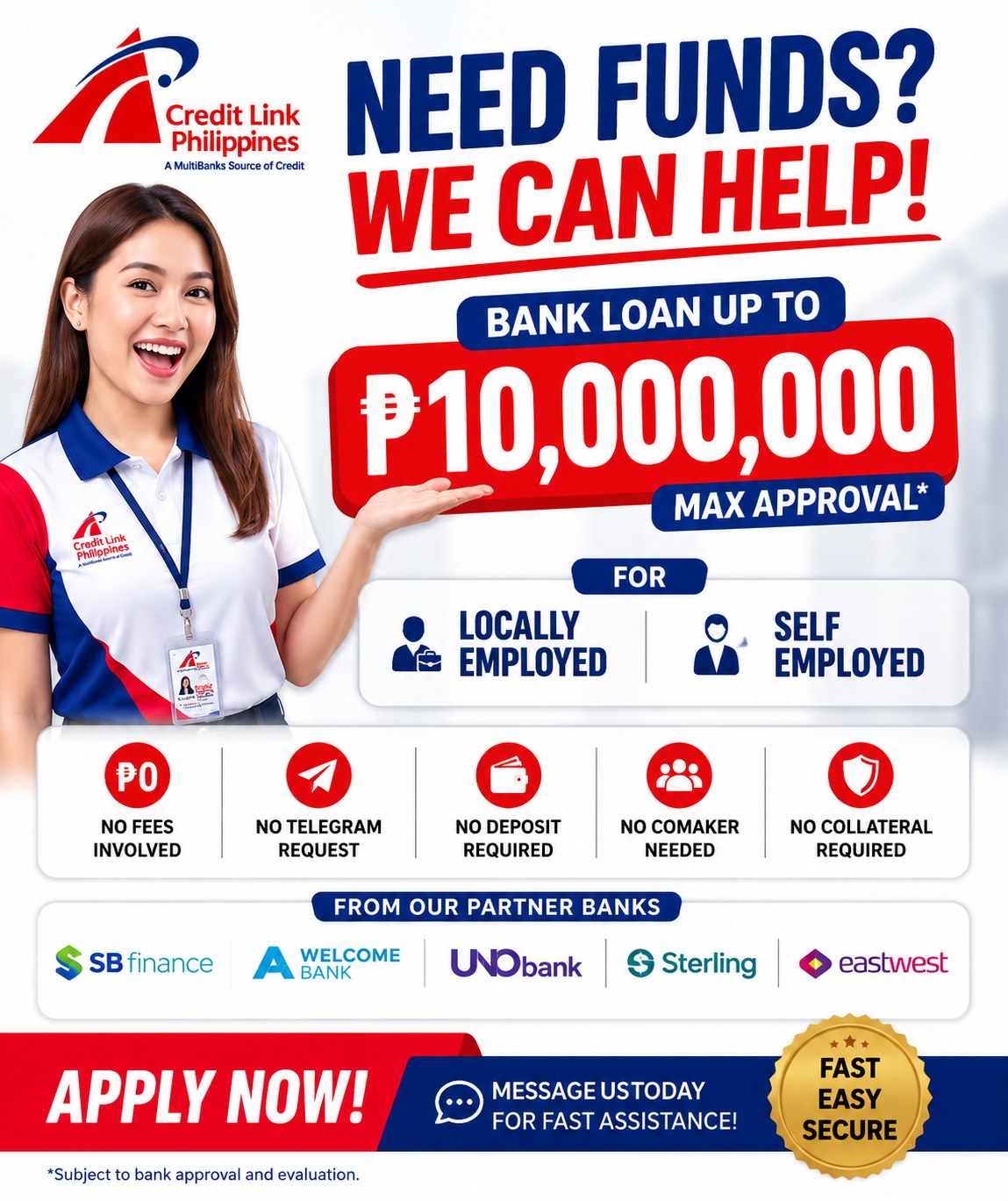 Credit Link Philippines Facebook ad: Need Extra Funds Without the Extra Stress?