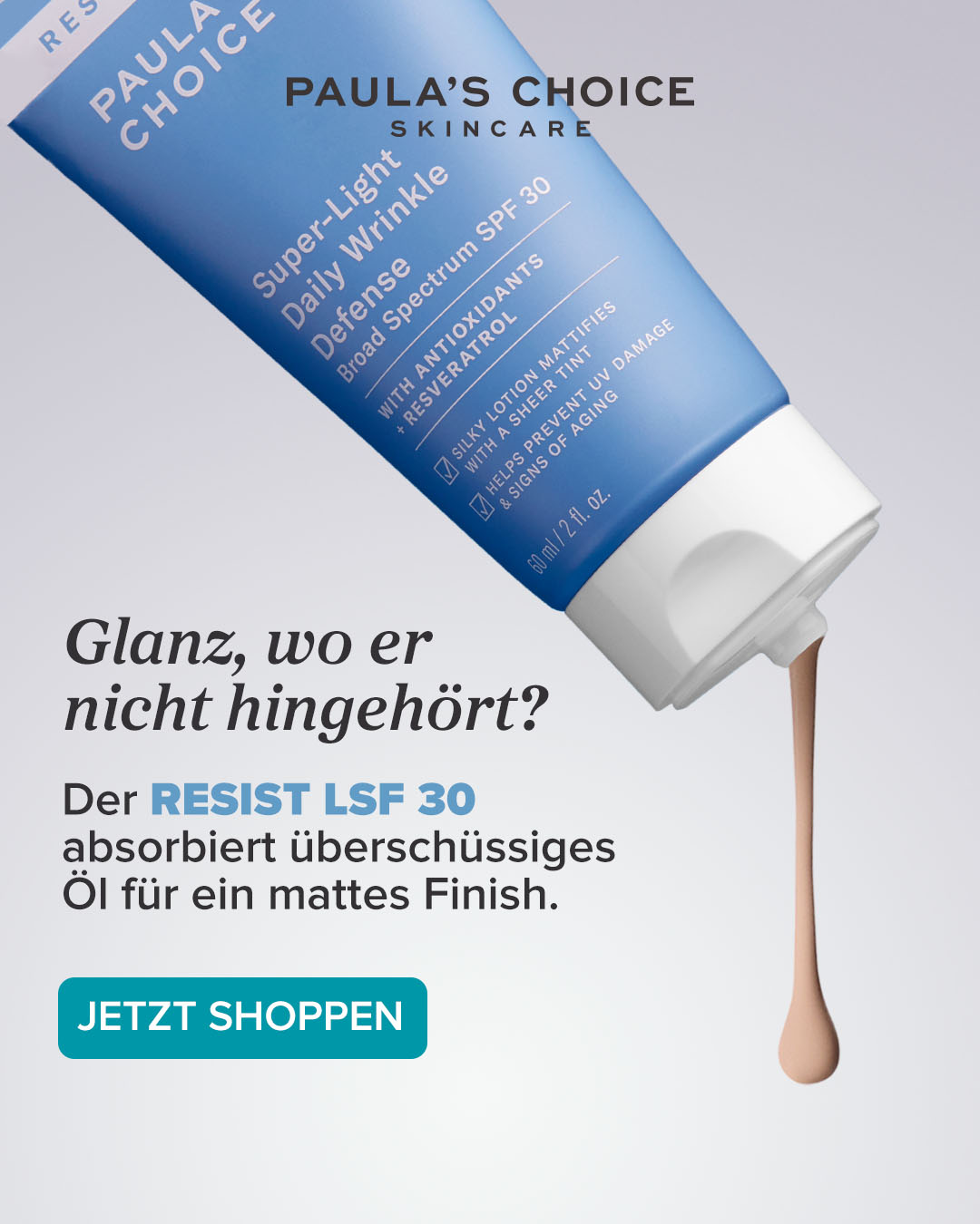 Paula's Choice Facebook ad: Anti-Aging Tagescreme LSF 30