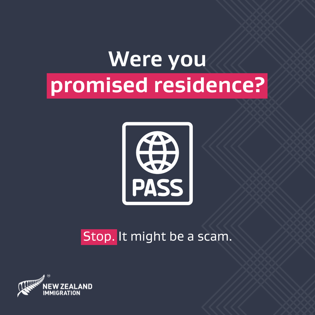 Immigration New Zealand Facebook ad: Protect yourself from scams