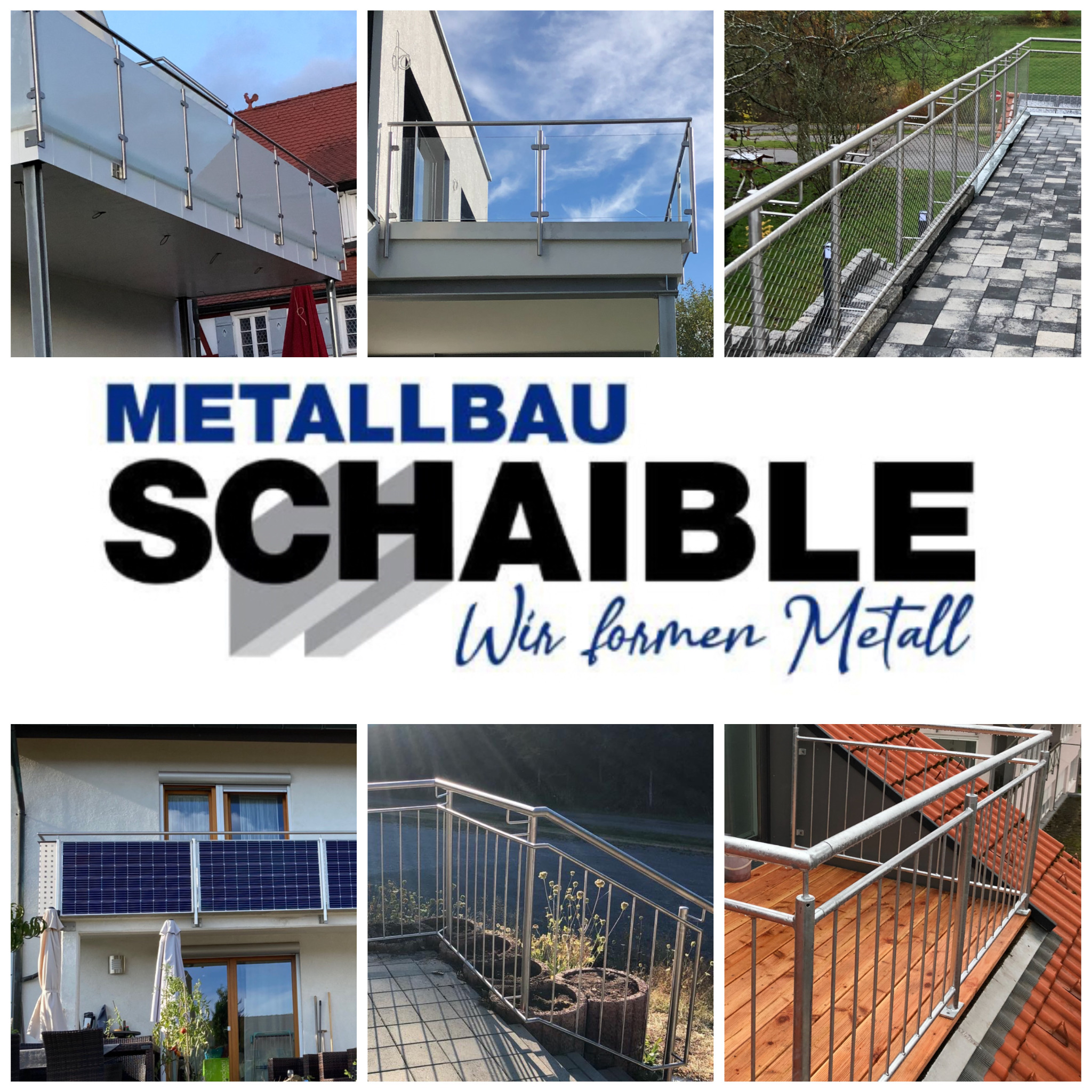 Metallbau Schaible Facebook ad: Moderne Geländer vom regionalen Handwerker