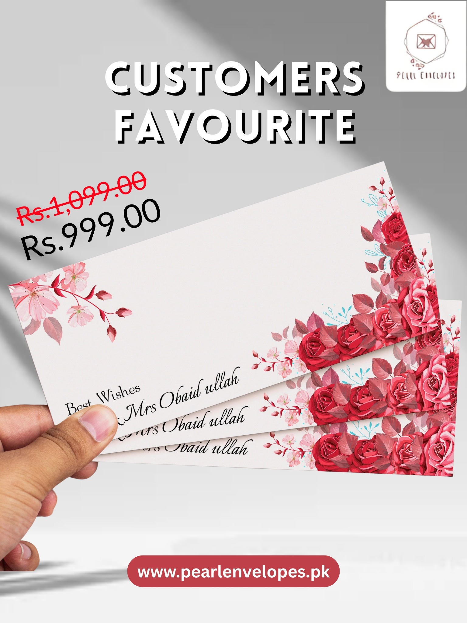 Pearl Envelopes Facebook ad: Personalized for Every Occasion
