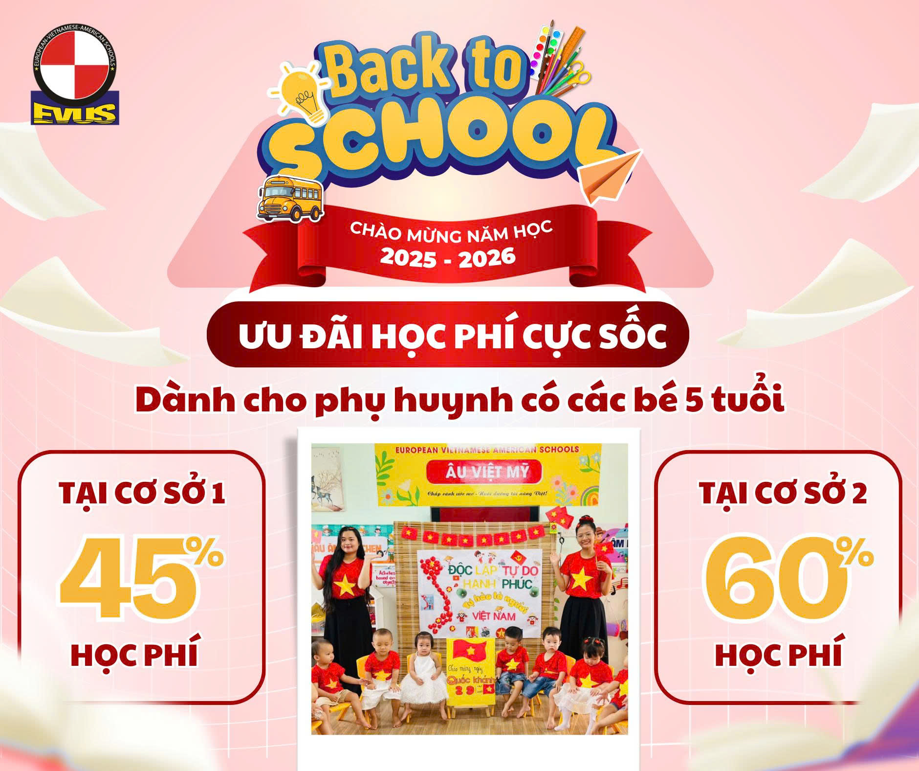 Mầm Non Song Ngữ Âu Việt Mỹ Facebook ad: NHÂN DỊP KHAI TRƯƠNG VÀ MỪNG QUỐC KHÁNH…