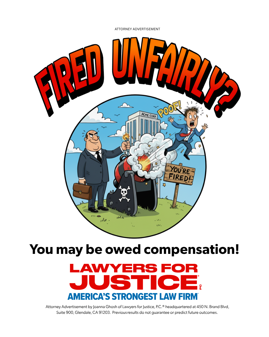 Lawyers for Justice, PC Facebook ad