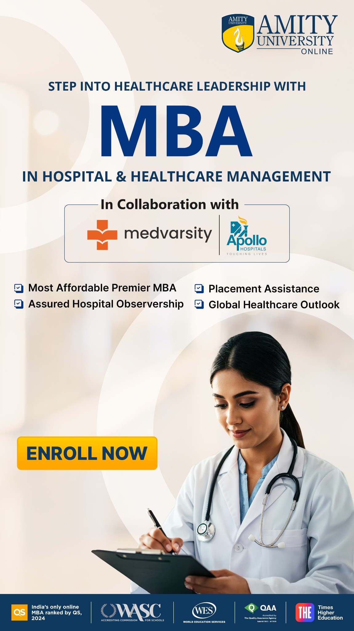 Amity Online Facebook ad