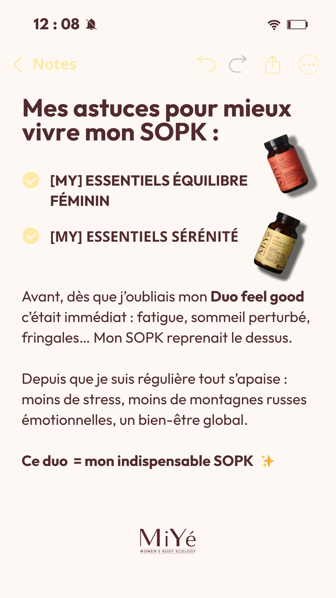 MiYé Facebook ad