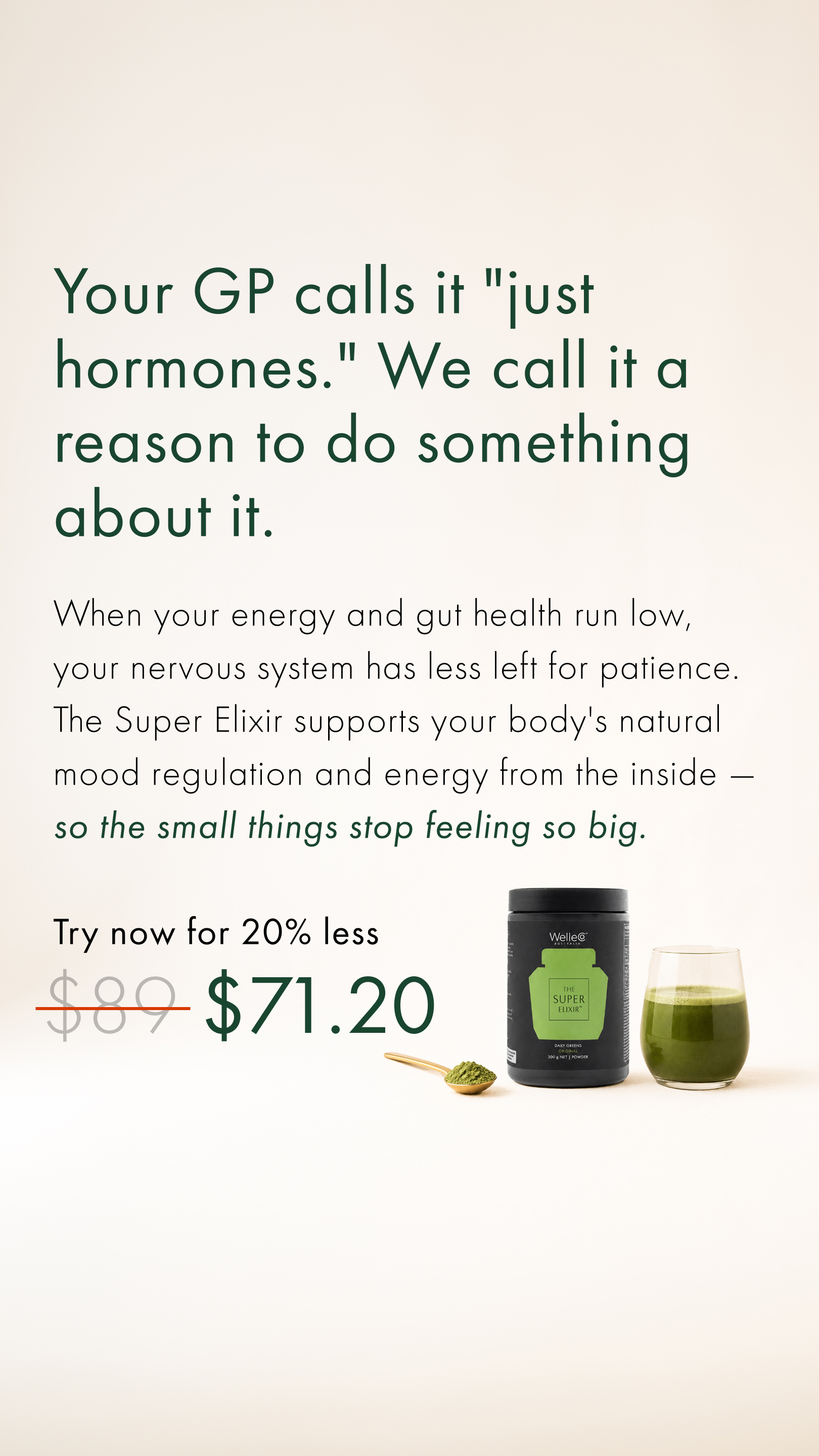 WelleCo Facebook ad