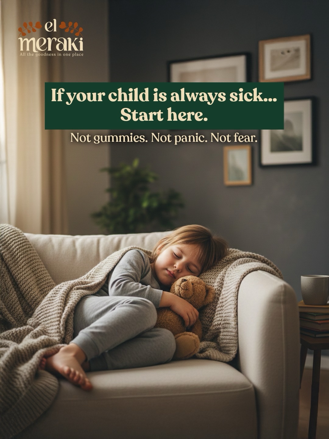 El Meraki Tribe Facebook ad: If your child is constantly sick, start here.