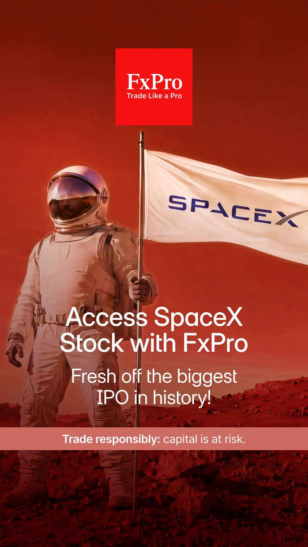 FxPro Trading Broker Facebook ad