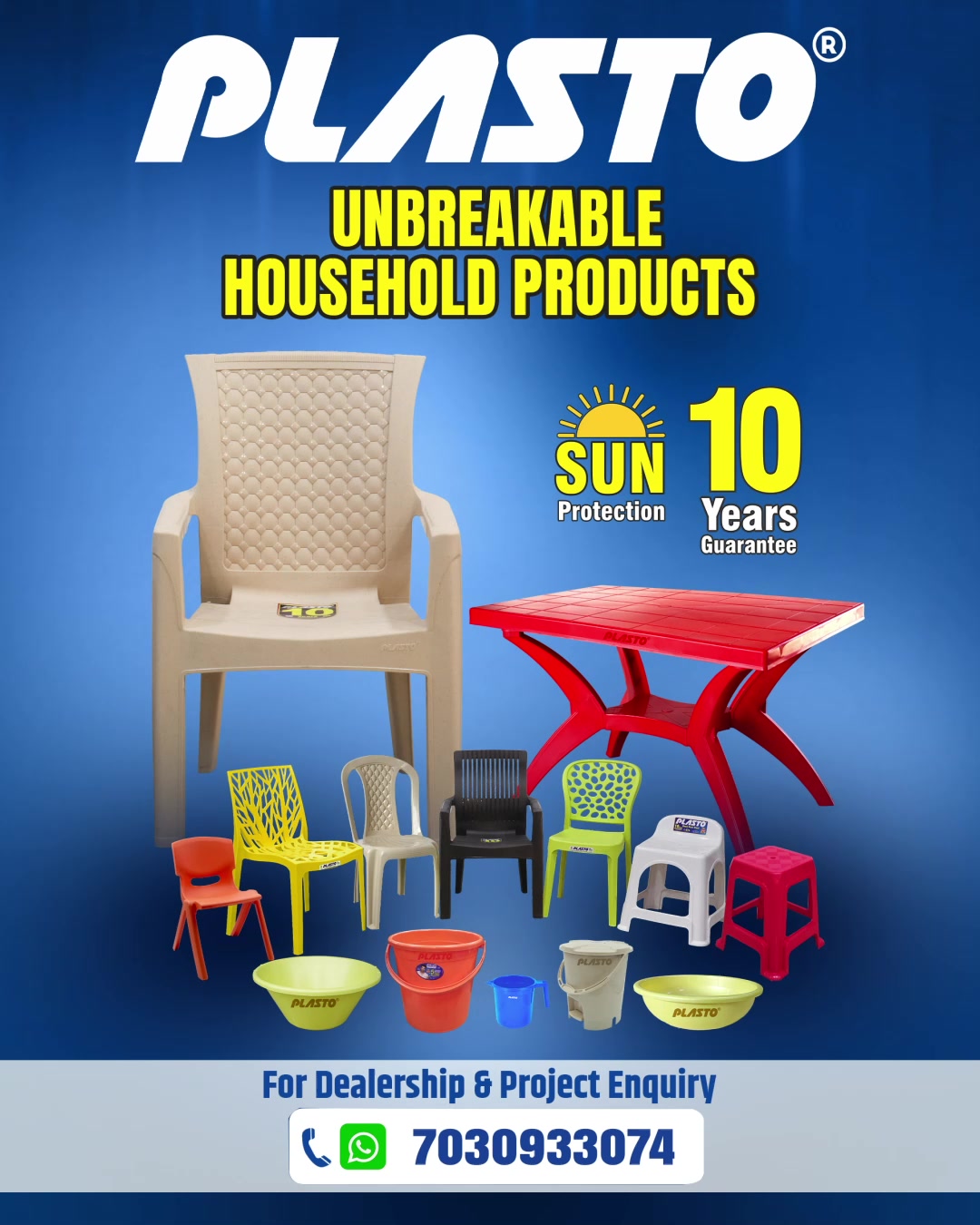 RC Plasto Tanks & Pipes Pvt Ltd Facebook ad: Plasto Unbreakable Household Product Dealership