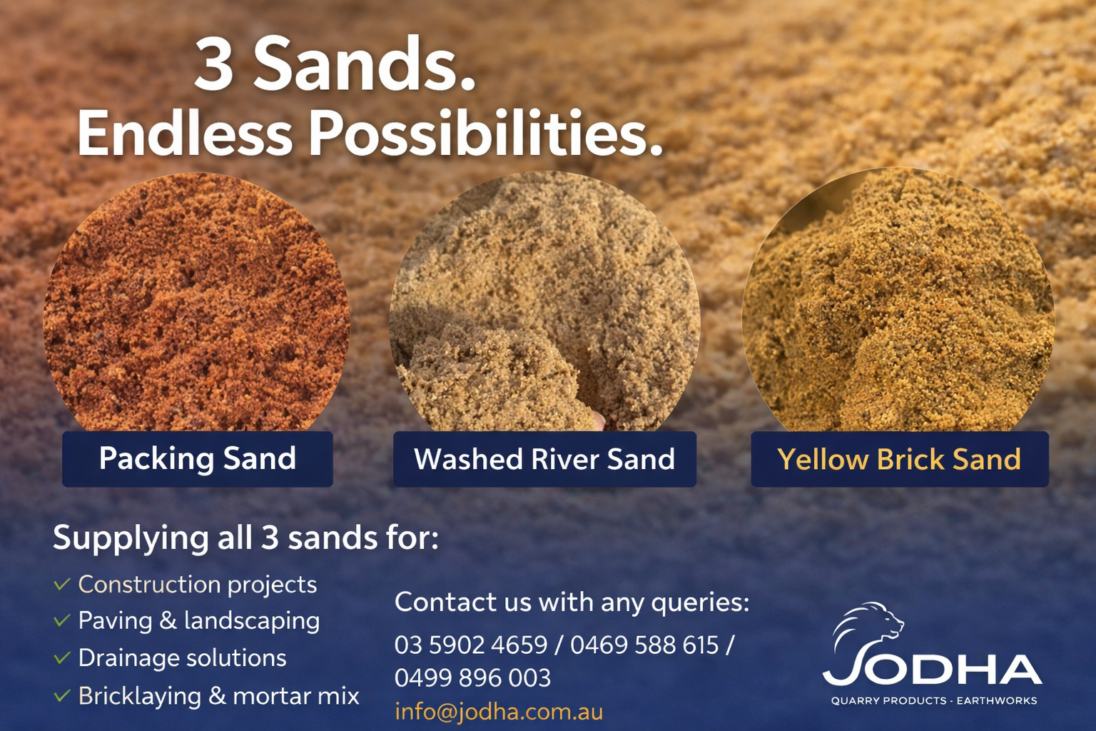 Crushed Rock Soil Sand Mulch Supplier VIC Facebook ad